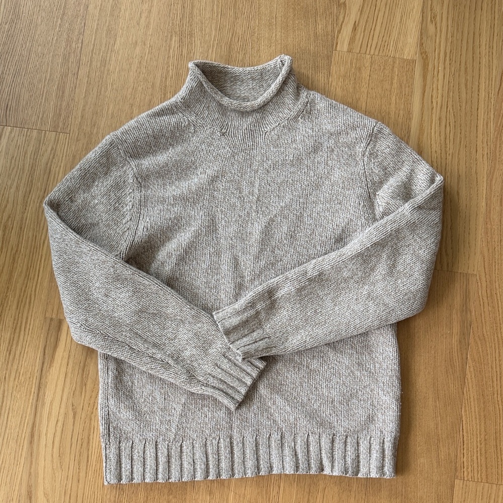 Todd Snyder Men's Heathered Stone Turtleneck Sweater